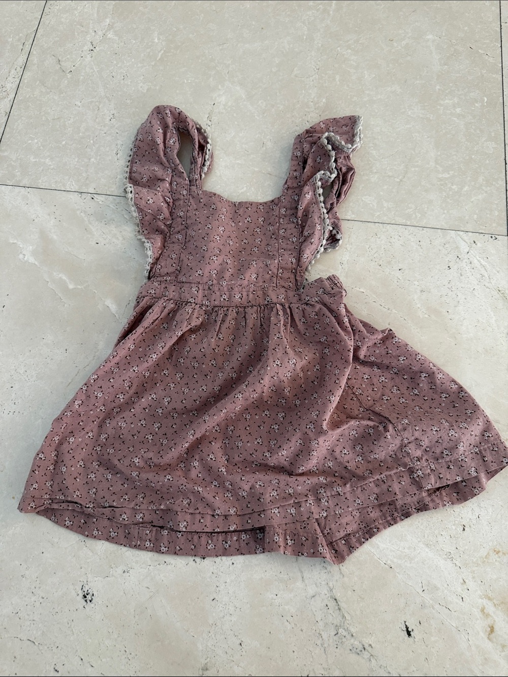 Jamie Kay Mauve Floral Ruffle Sundress - Kids Dress T2